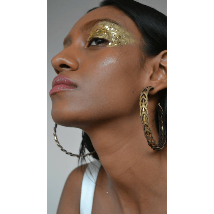 Gold lace hoops