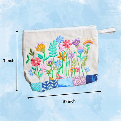 Customisable Floral Pouch