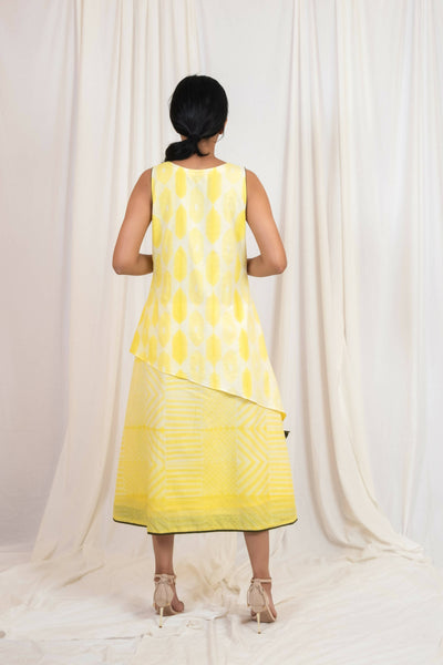 Shibori layered dress