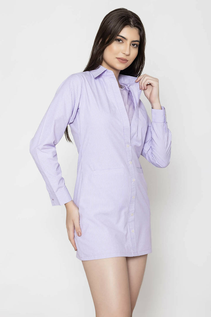 Double Placket Shirt Dress