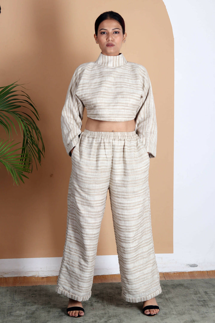 Kimiko & Keiko Oyster White Co-ord Set