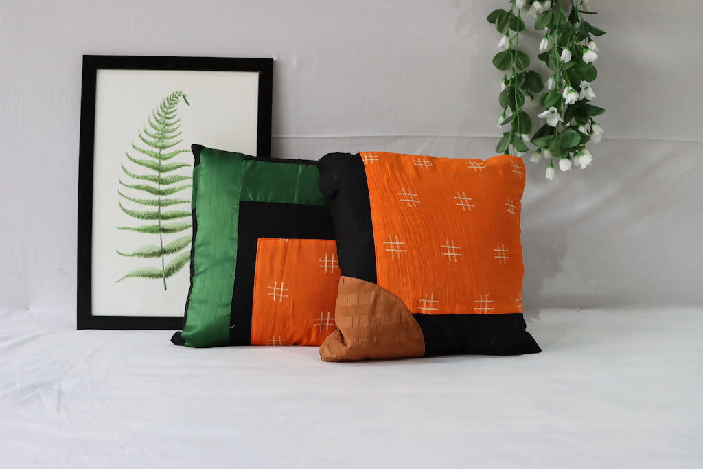 Orange Black Cushion Covers