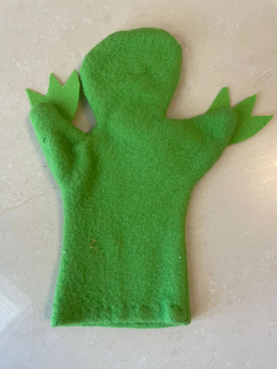 Mr. Green Upcycled Hand Puppet