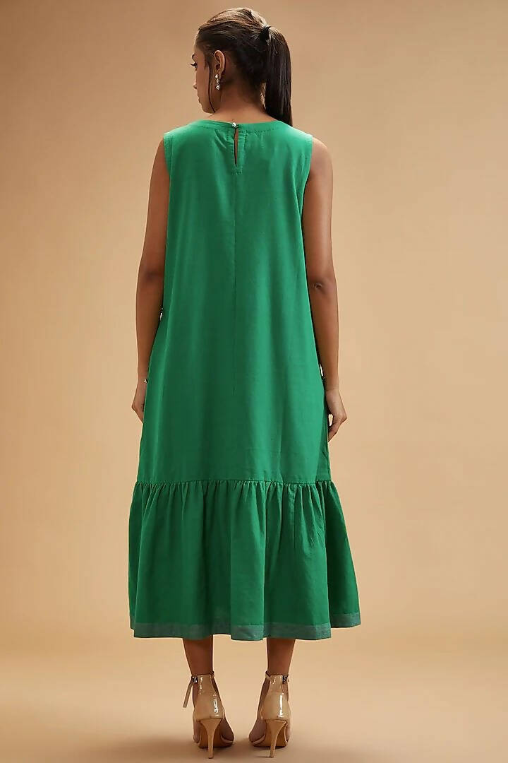 Clara Green Sleeveless Dress