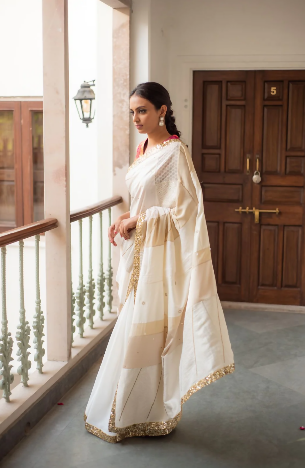 Beige Sari