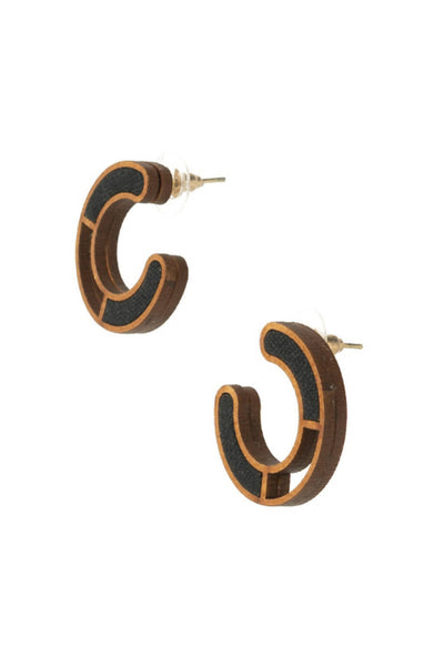 Compassion wooden Black earring