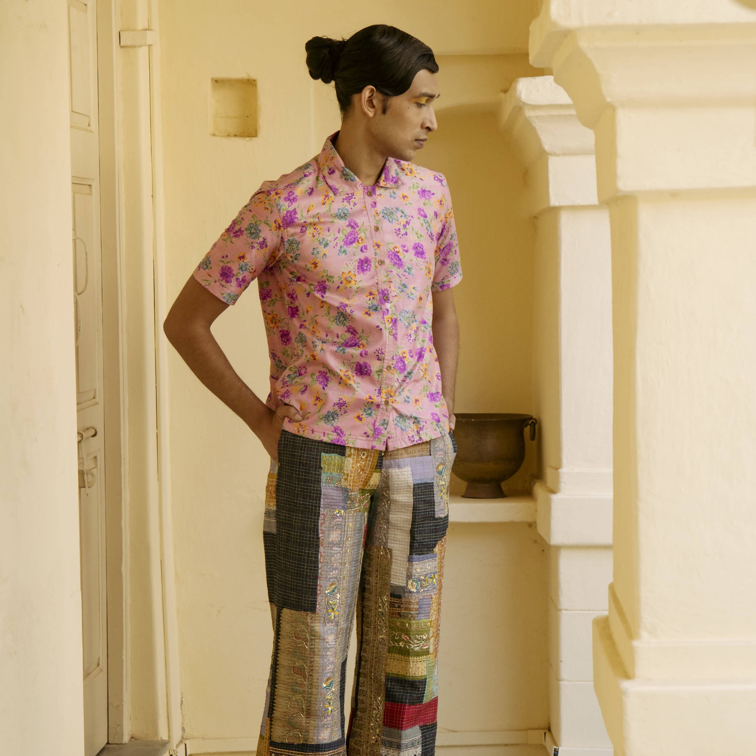 Opal Half Sleeve Shirt | Pink Printed Top – REFASH