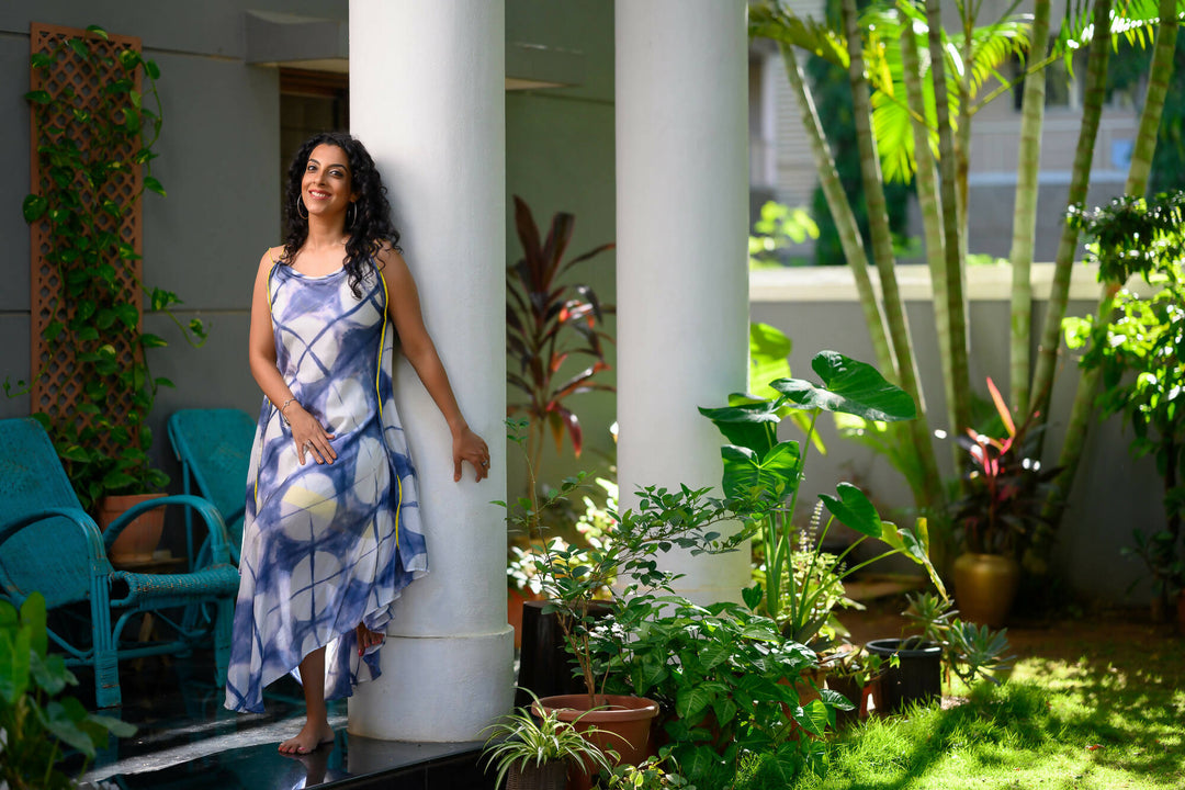 Shibori beach dress