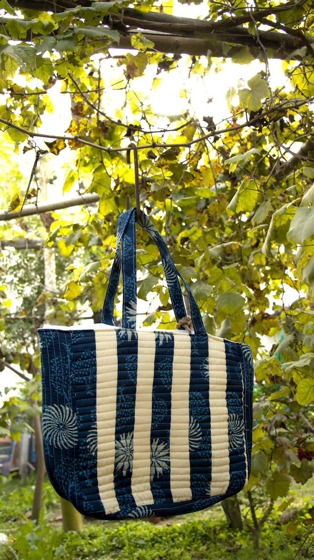 Indigo Quilted Tote bag