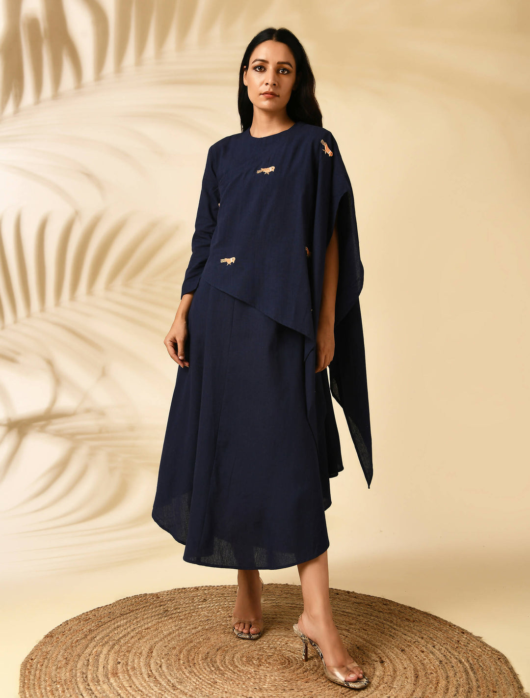 Indigo Cape Dress