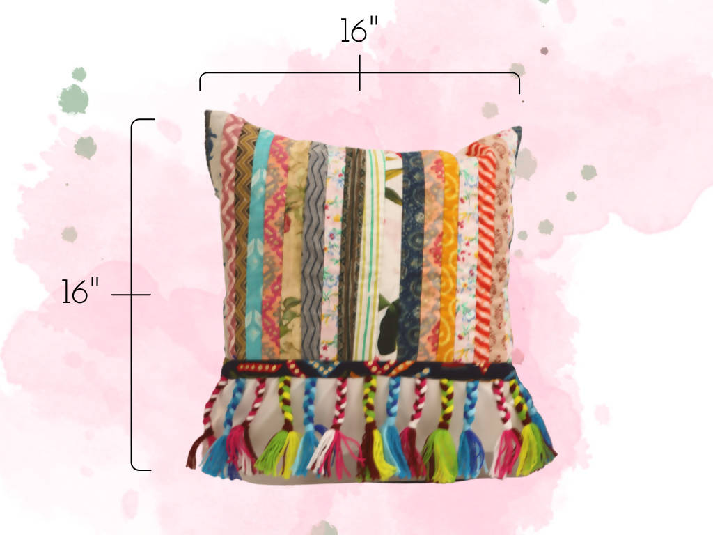 Printed Stripes Cushion Cover