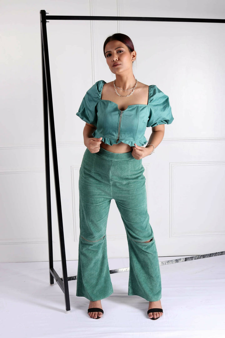 Mia & Lea Myrtle Green Co-ord Set