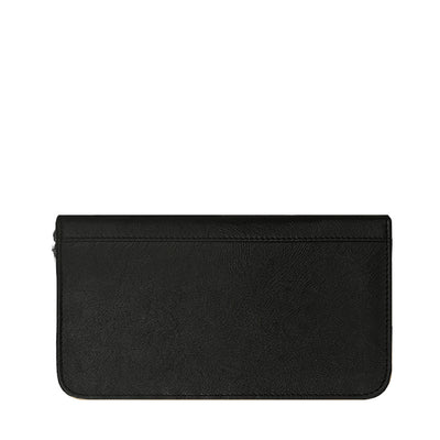 black wallet with slip pockets