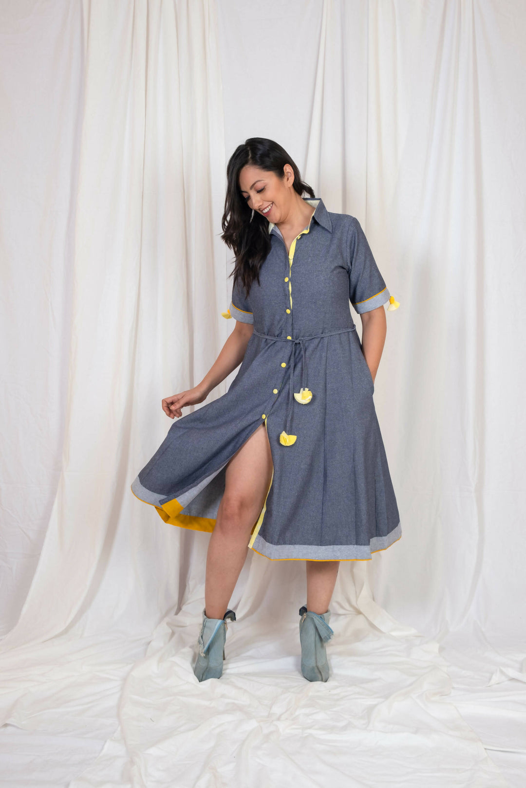 Denim shirt dress