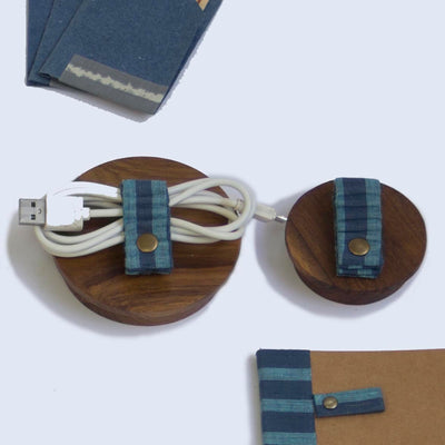 100% handcrafted cord organiser is a set of 3 and features rust-proof brass enclosure.