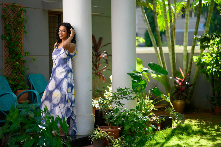 Shibori beach dress