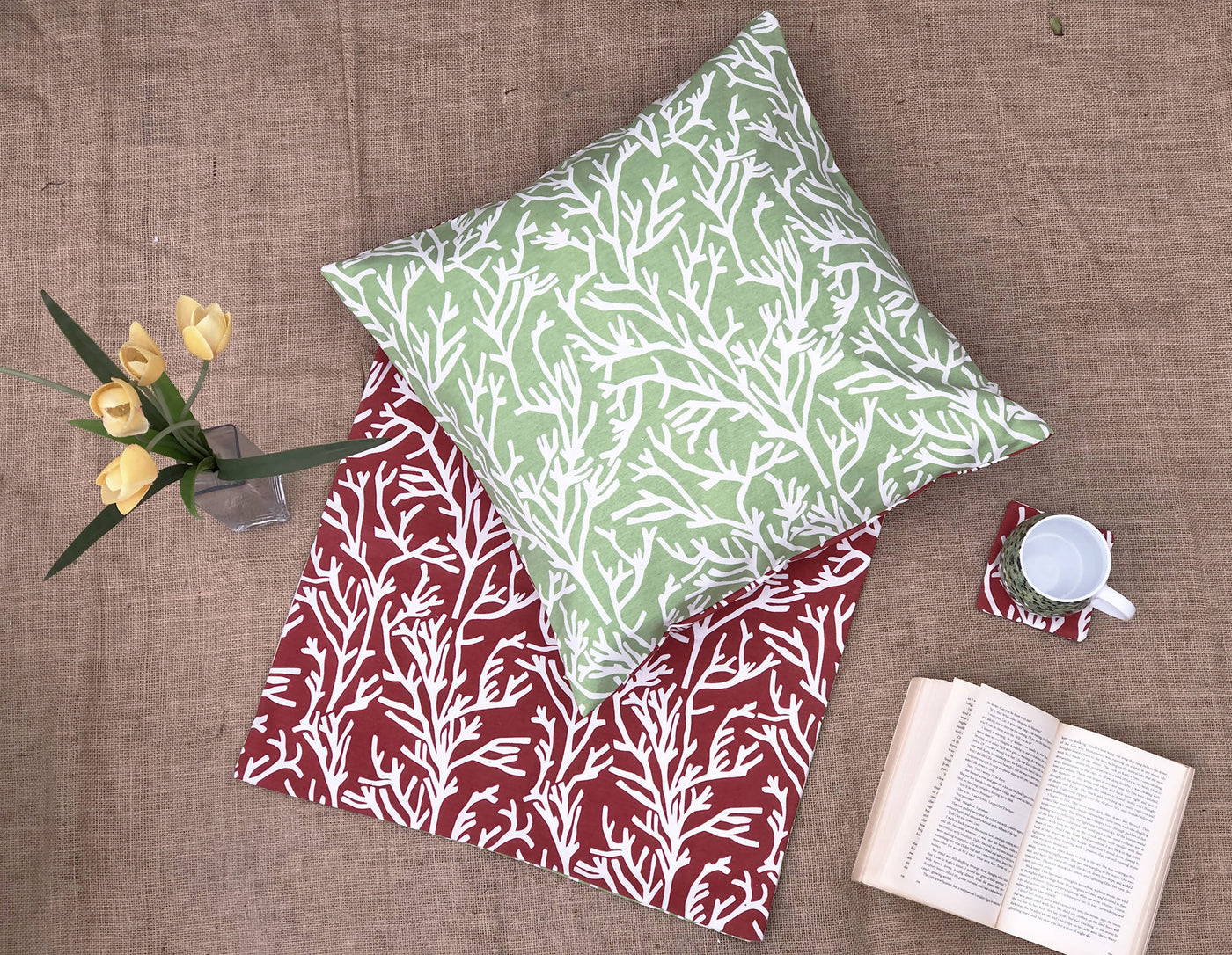 Branches-Dual Sided Outdoor Cushion Cover