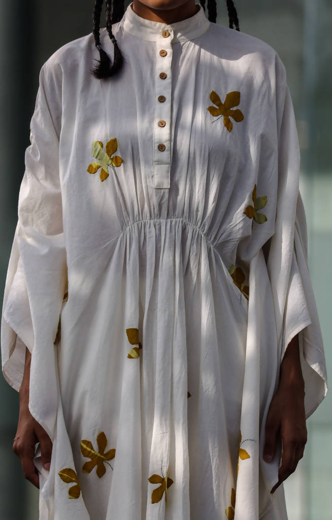 LEAFLET GATHERED KAFTAN