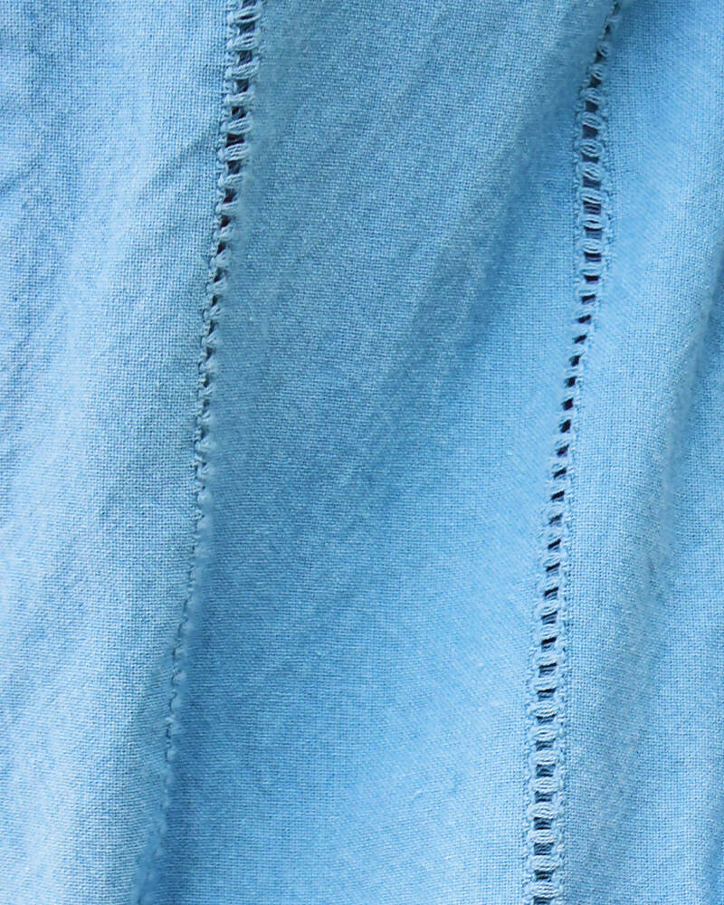 Unisex Blue Linen Jacket