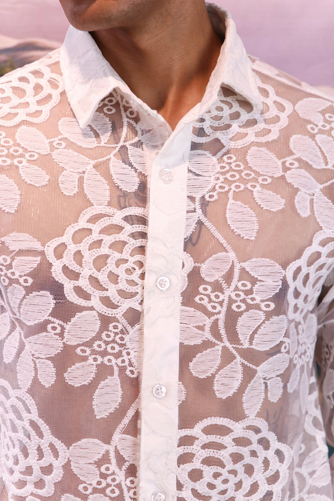 White Floral Shirt