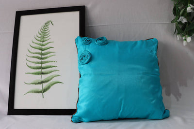 Turquoise Silk Cushion Cover Set