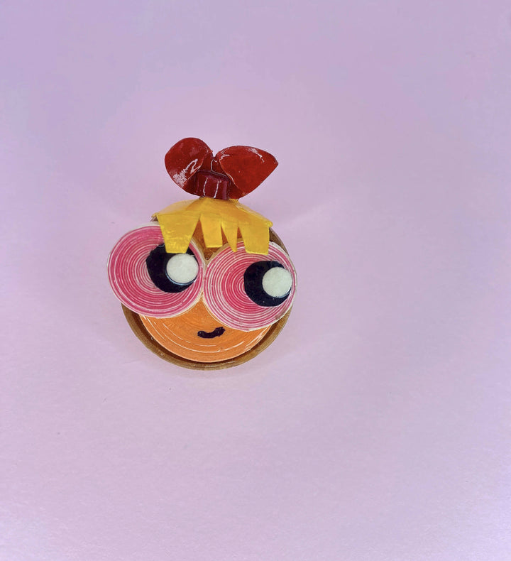 Cute Power Paper Brooch