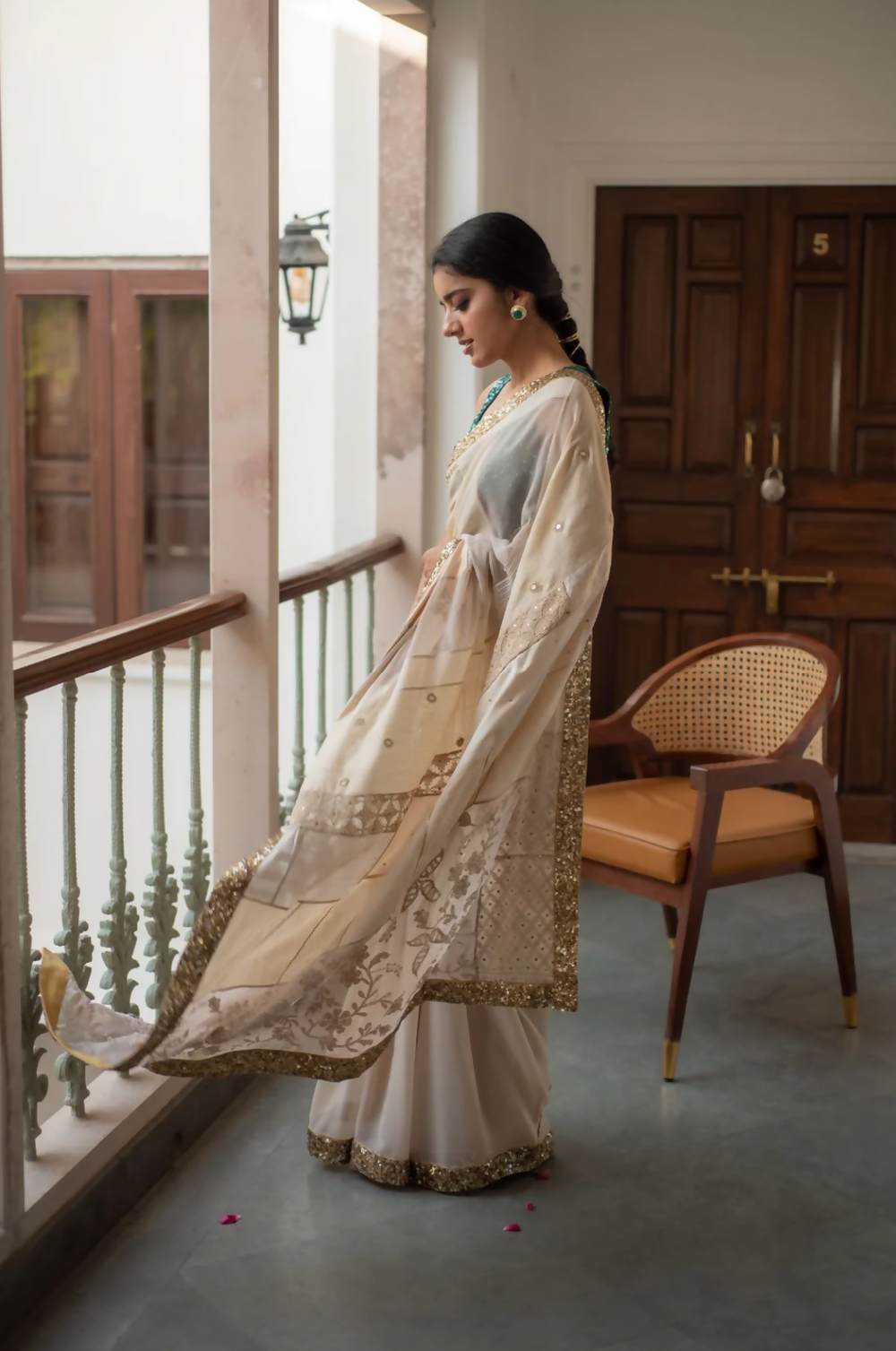 Beige Sari