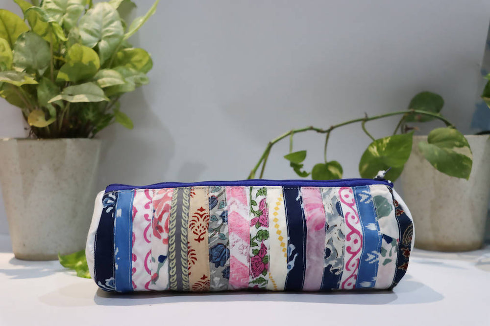 Stripe-Printed Pouch