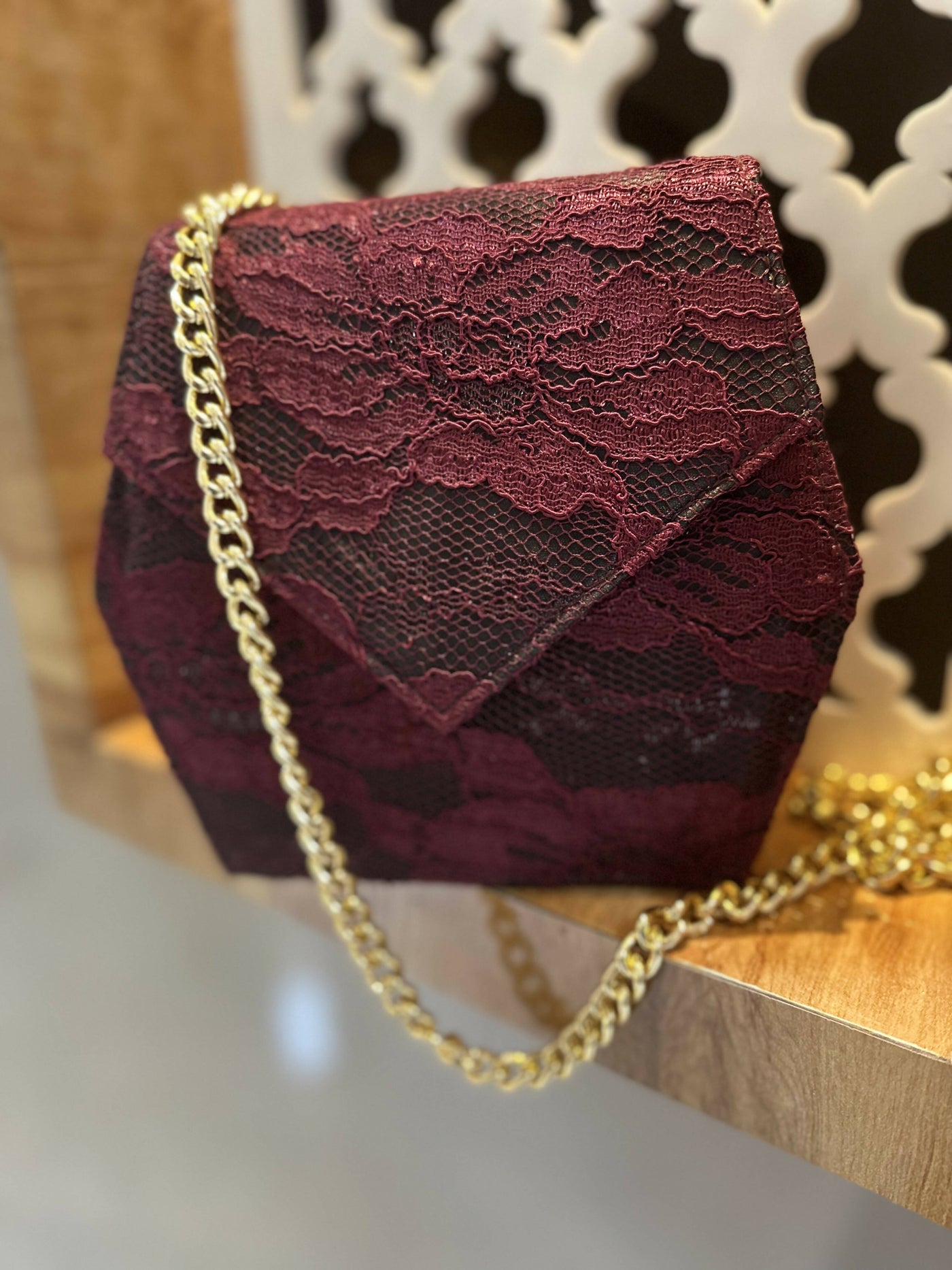 Maroon Upcycle Clutch