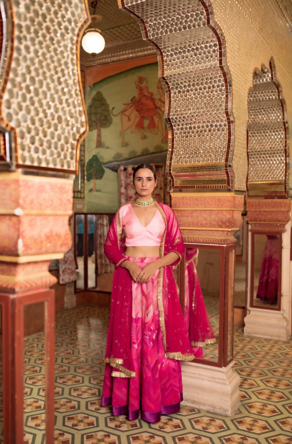 Pink Ombre Lehenga