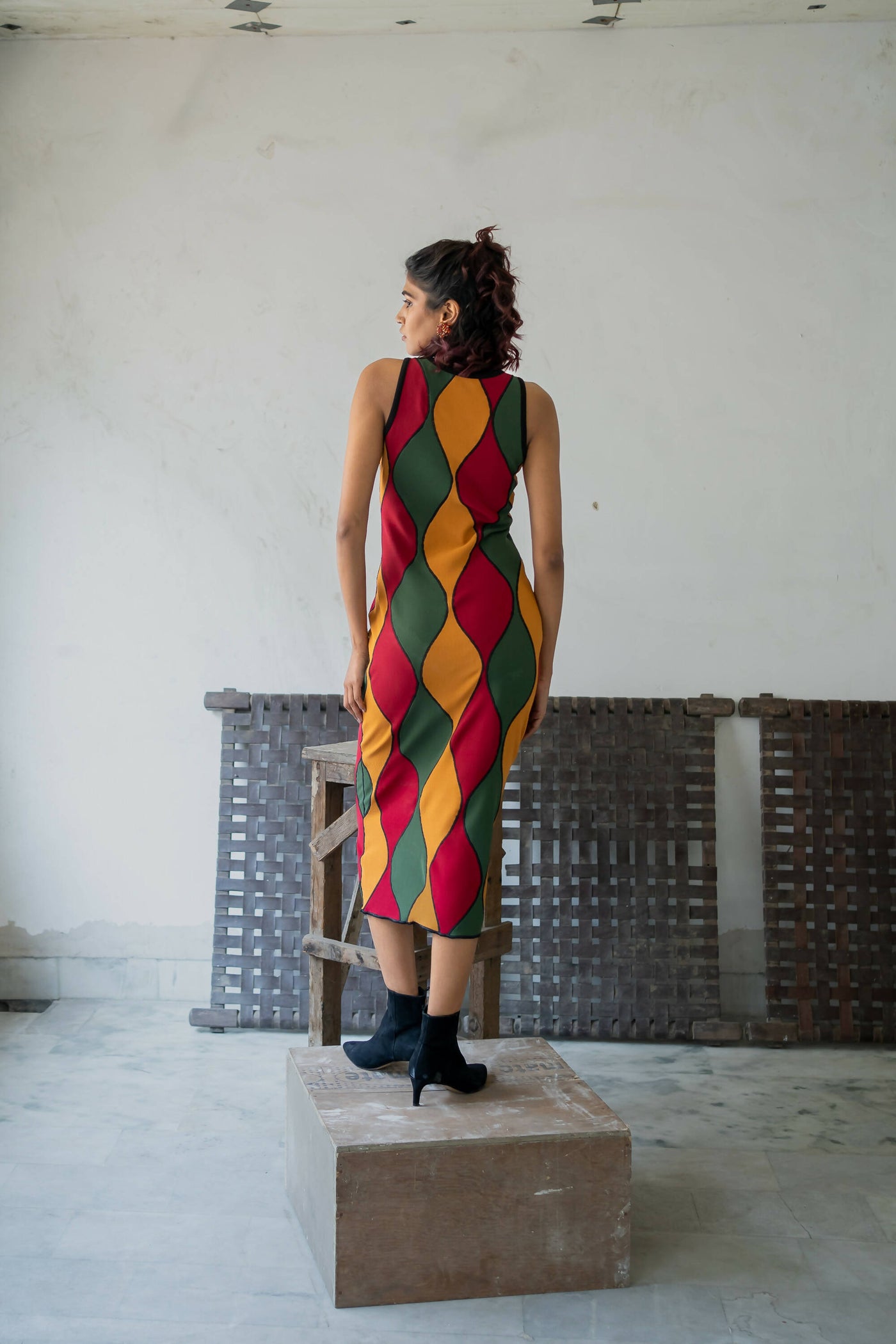 Multicoloured Midi Dress