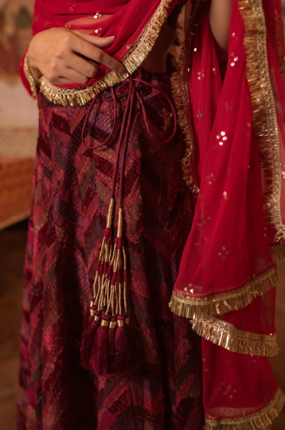 Maroon Lehenga