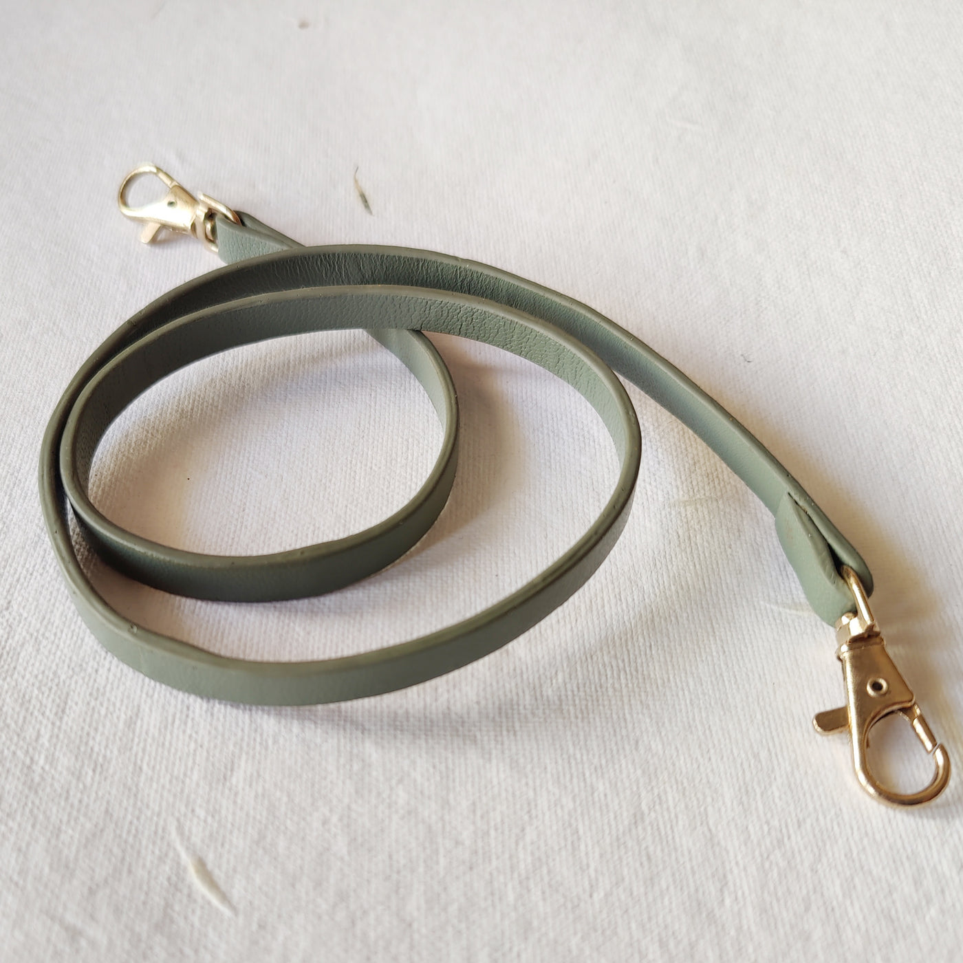 Sap Green Leather Mask Chain