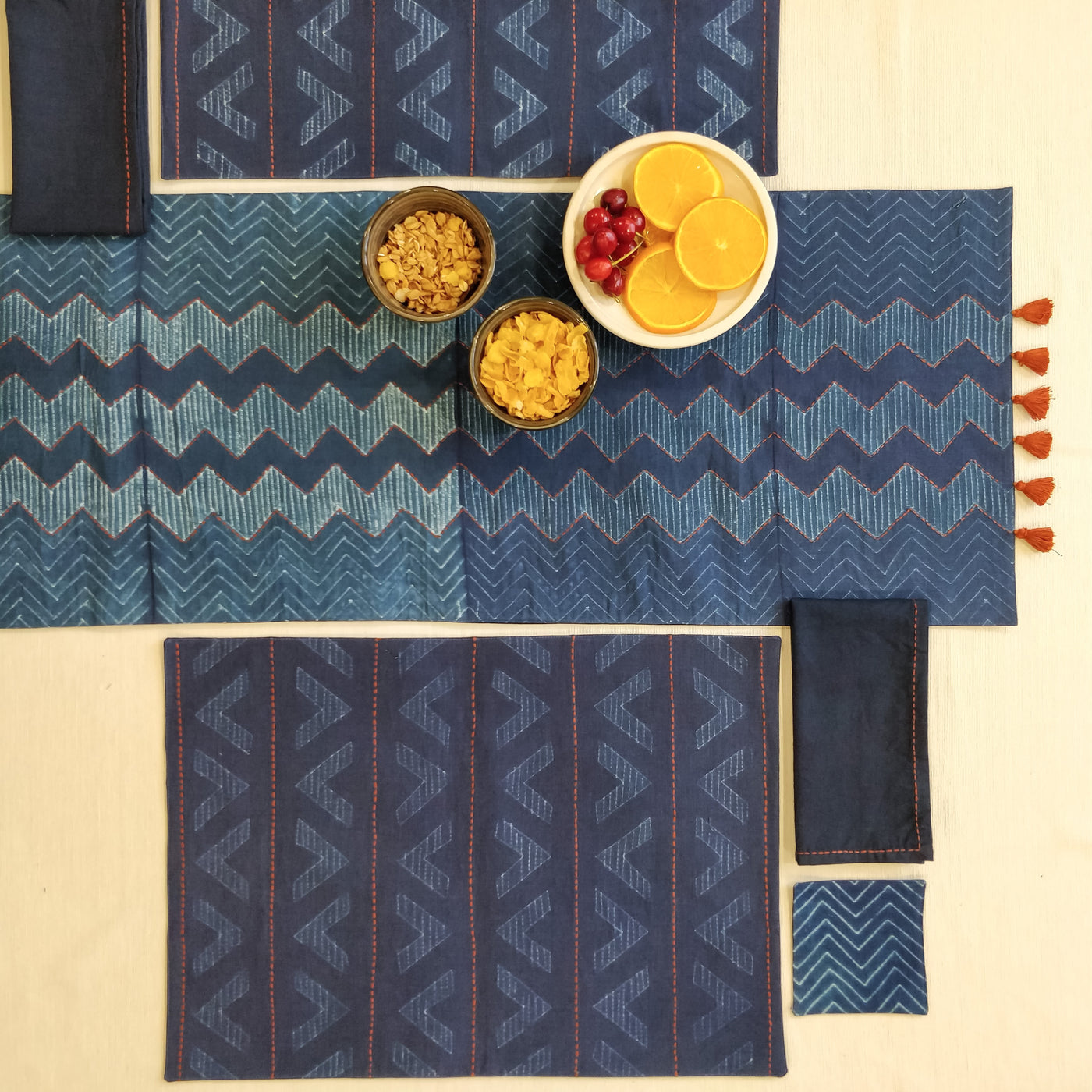 Table Linen Set - Indigo