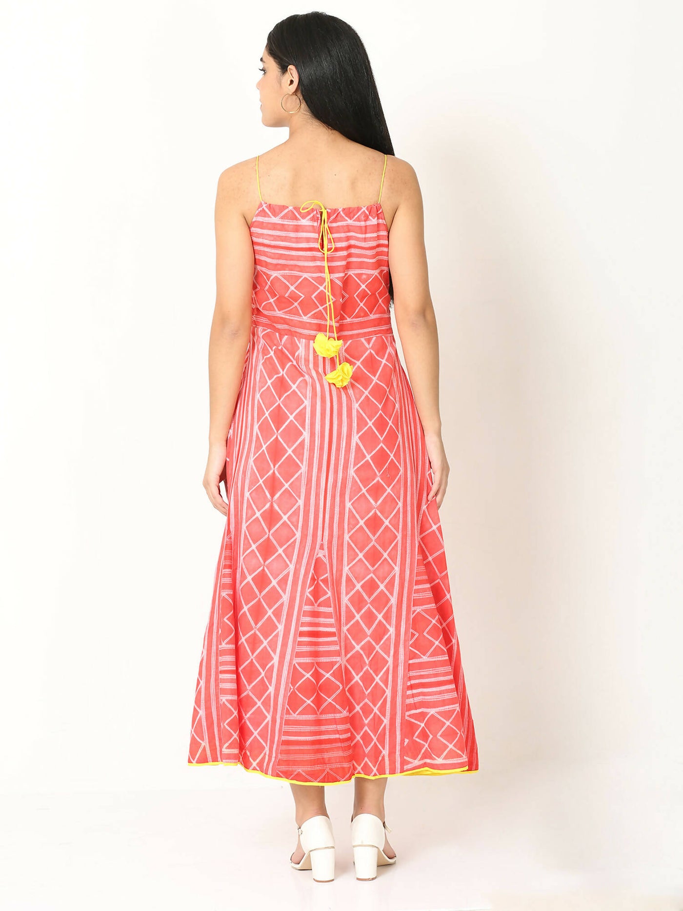 Shibori Godet dress