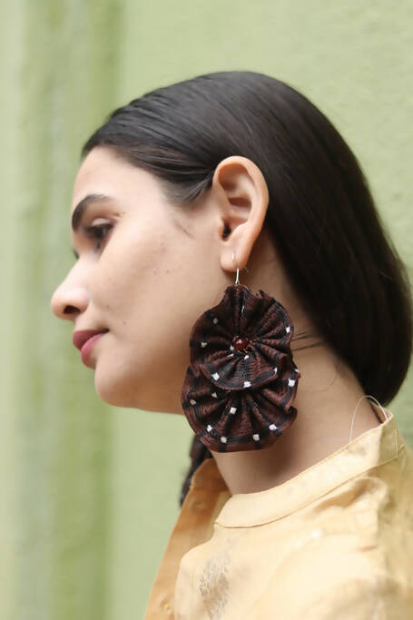 RAINDROP TEXTILE EARRING