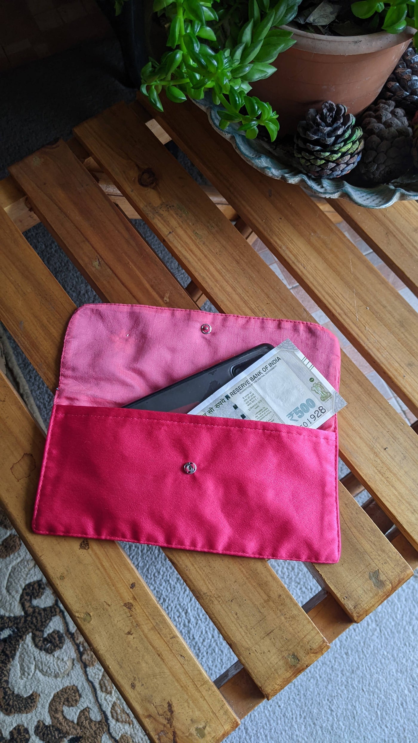 Fabric Envelopes Pink (Set of 2)
