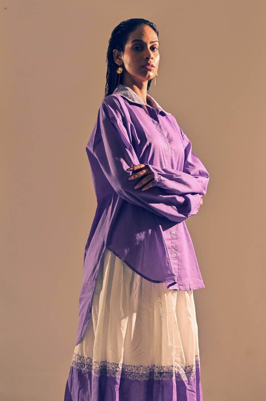 Amethyst Drop Shoulder Shirt