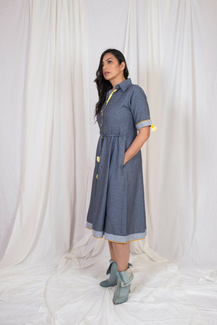 Denim shirt dress