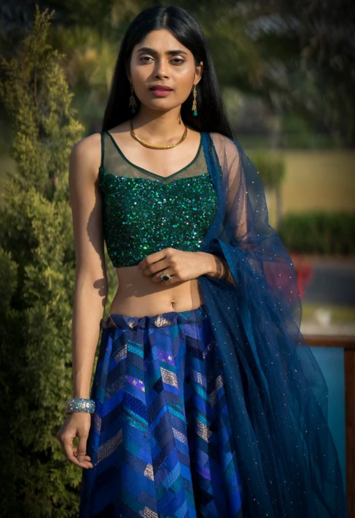 Girls Dresses | Indian Party Wear | Blue Lehenga – nishaparekh.com