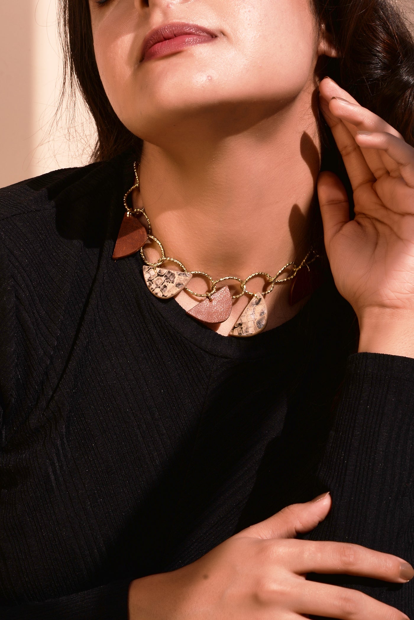Cres and Chain Neckpiece
