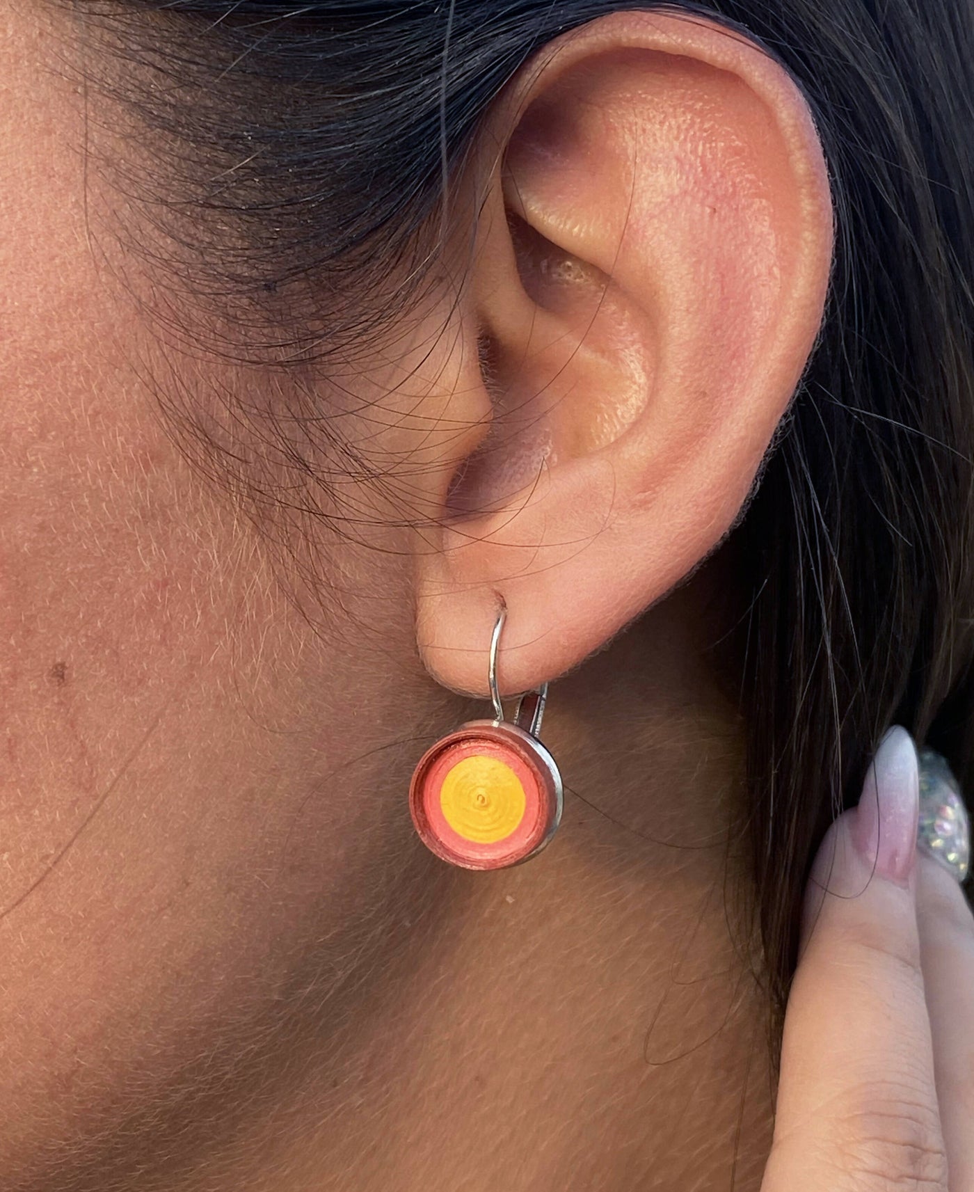 Paper Quilling Round Earrings