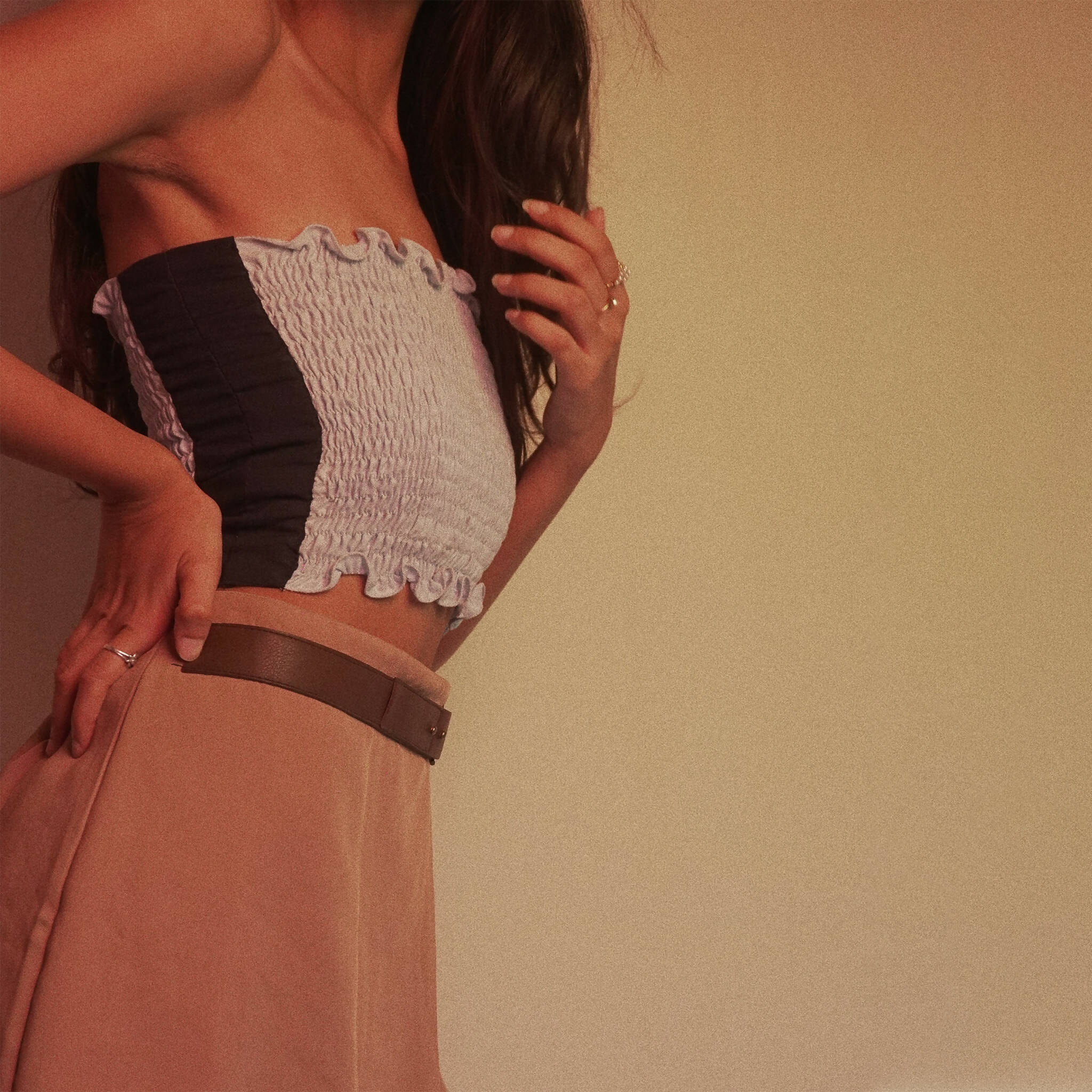 Buy this Shirred Blue Tube Top by The Refused Line on Refash – REFASH