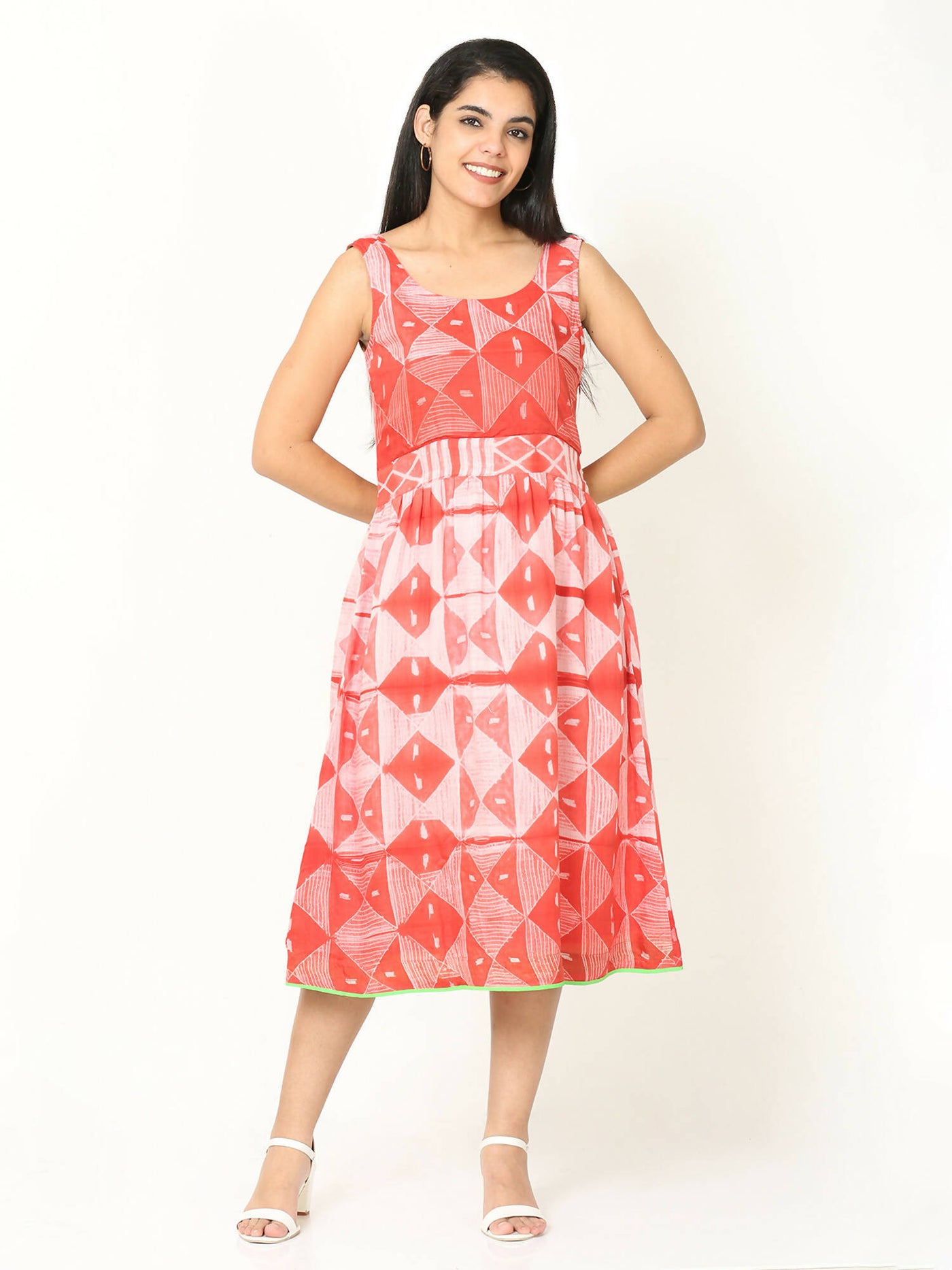 Shibori knotty dress