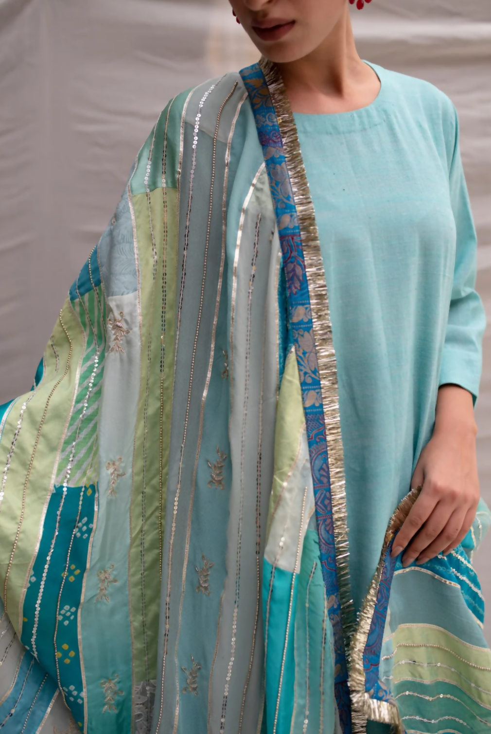 Teal Dupatta