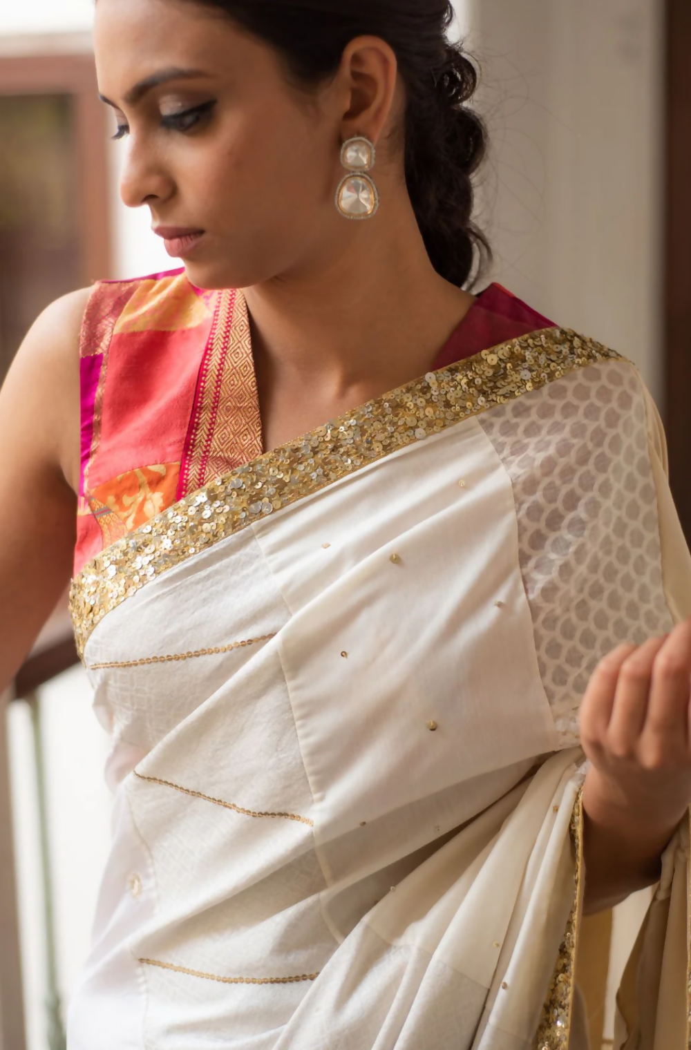 Beige Sari