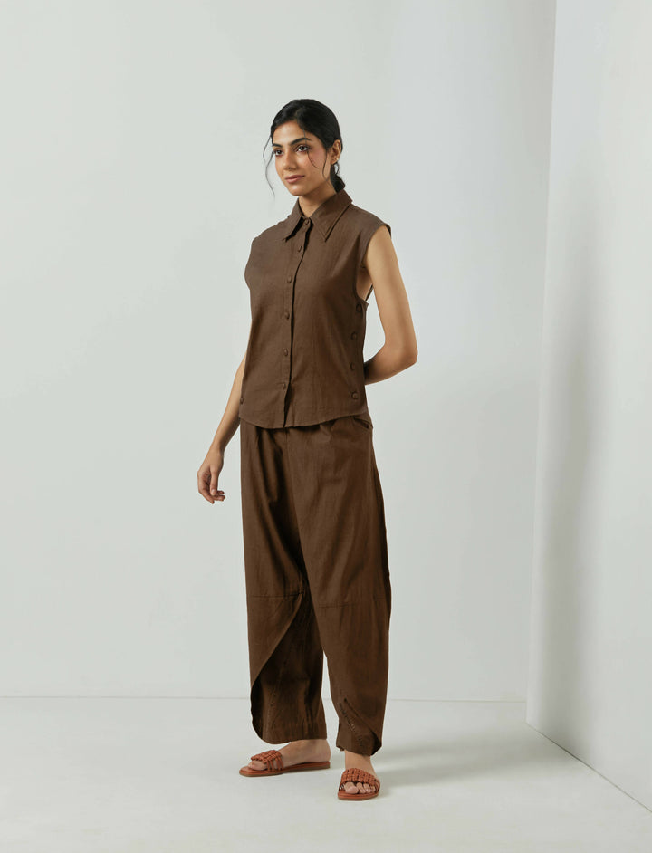 Brown High Waist Pants