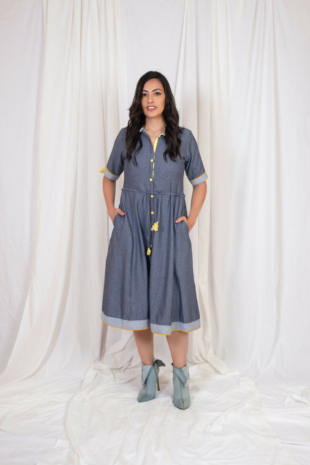 Denim shirt dress