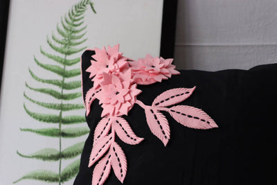 Pink Flower Cushion Cover Set