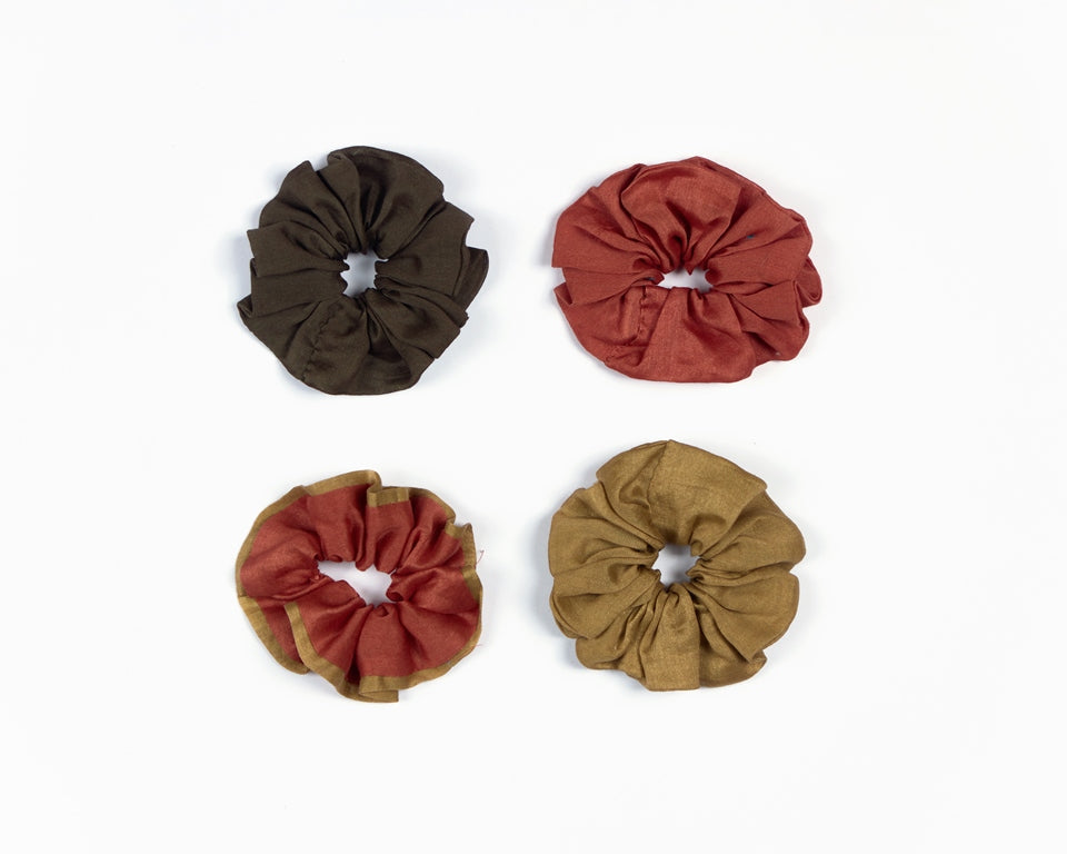 Upcycled Scrunchies - Set Of 4